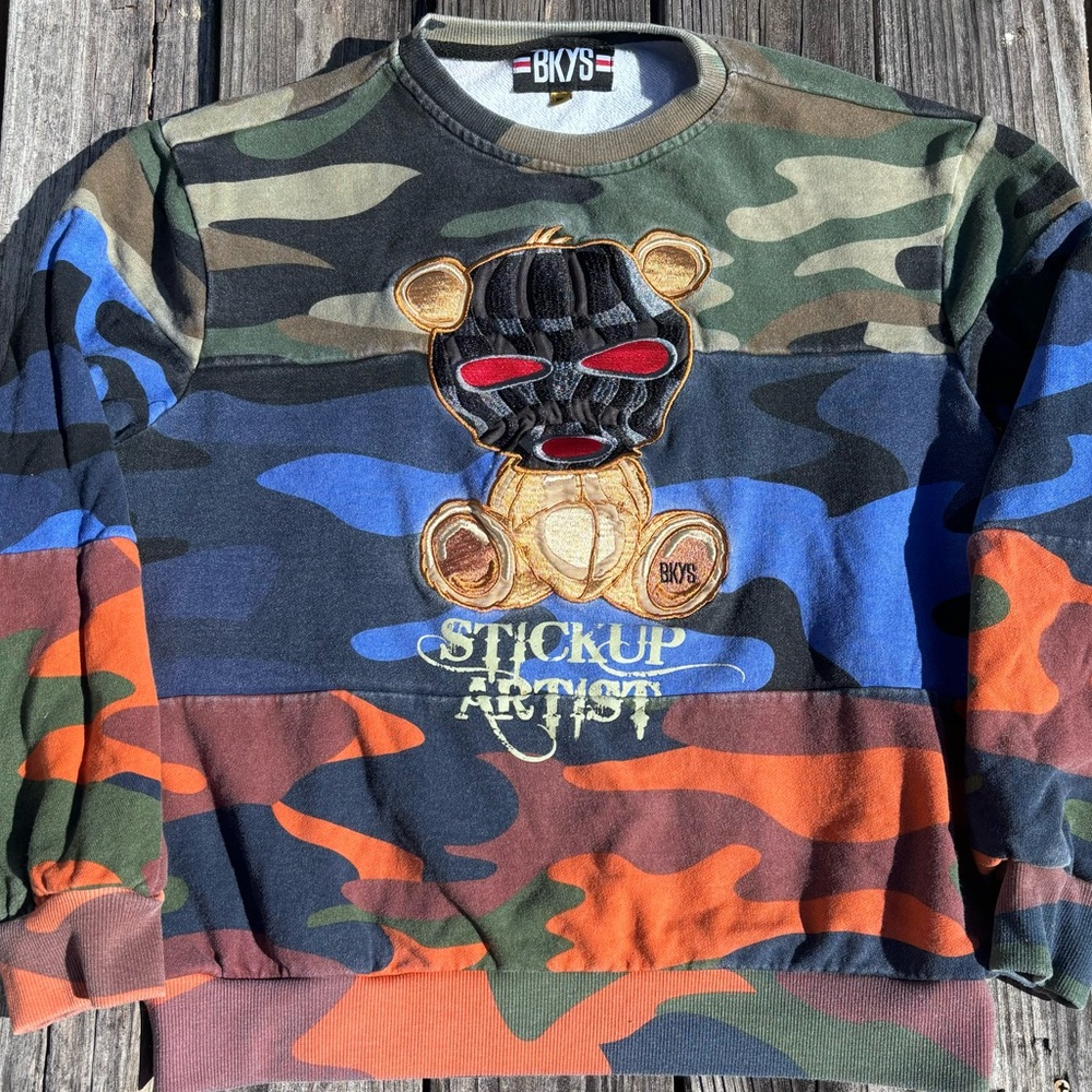 BKYS Stickup Artist Camo Crew Neck Sweatshirt!